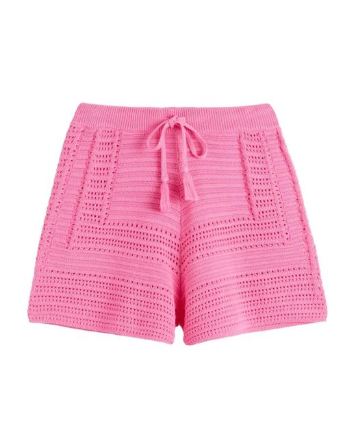 Chinti & Parker Pink Gehäkelte Shorts