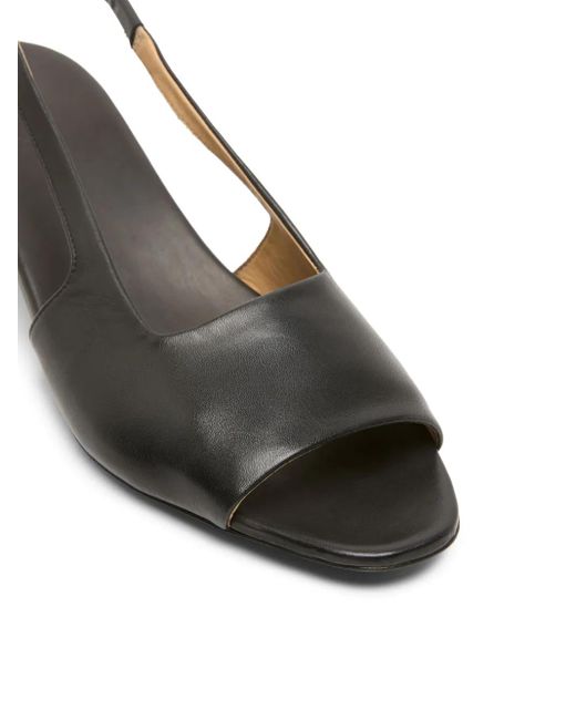Marsèll Black Fiuto Leather Slingback Sandals