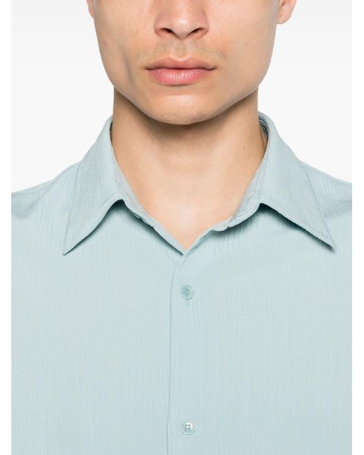 Chemise en seersucker à manches courtes Sandro pour homme en coloris Blue