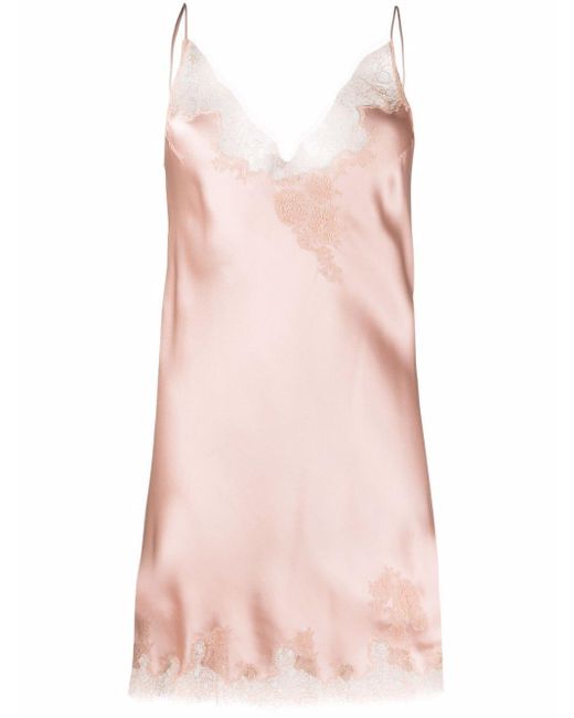Carine Gilson Pink Floral-detail Nightdress