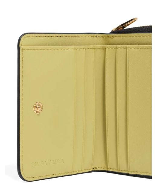 Bimba Y Lola Black Crocodile-Effect Zip-Around Wallet