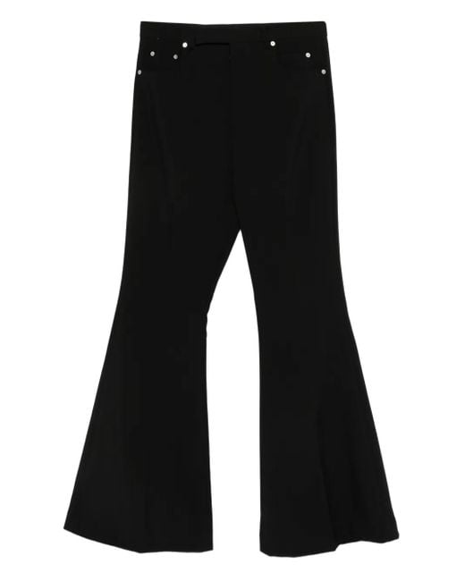 Rick Owens メンズ ブラック デコラティブ フレアパンツの通販はau PAY