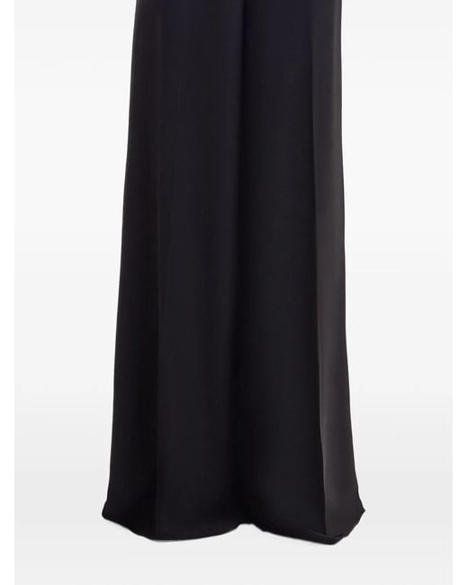 Gemy Maalouf Black Pressed-Crease Palazzo Pants