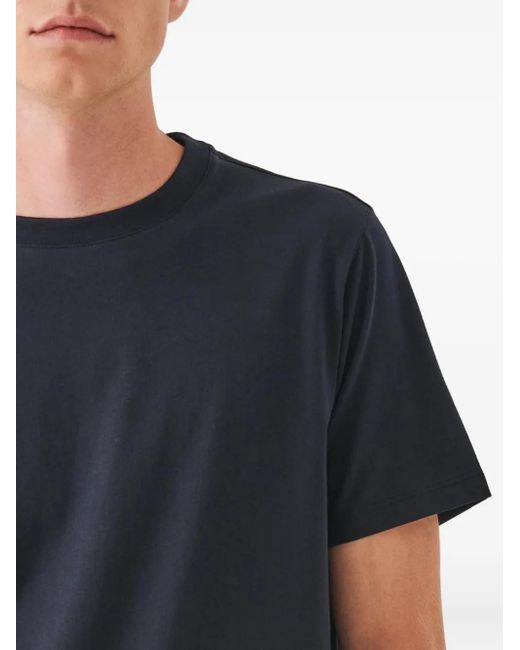 Patrick Assaraf Black Crew-Neck T-Shirt for men