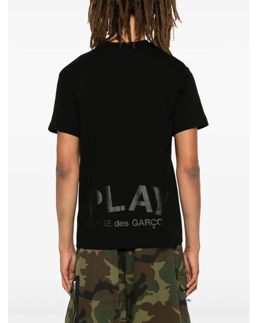 COMME DES GARÇONS PLAY Black "Logo Print T-Shirt