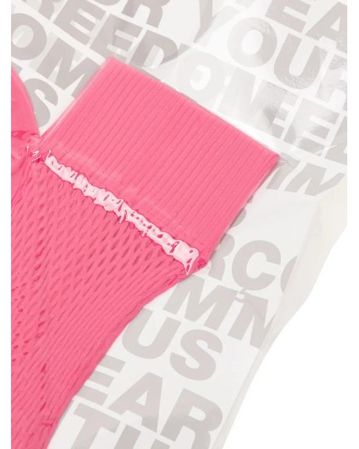 Comme des Garçons Pink Cut-Out Elasticated Socks for men