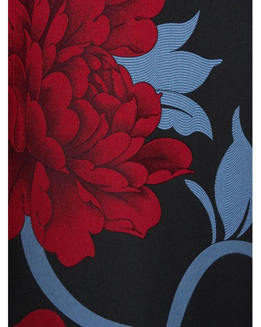 LaDoubleJ Black Peonies Jacquard Dress