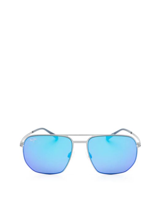 Maui Jim Blue Shark's Cove Pilot-Frame Sunglasses