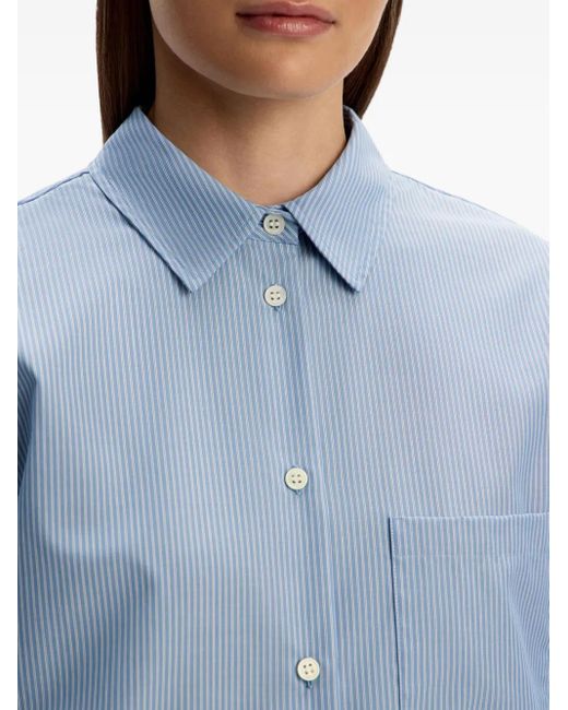 12 STOREEZ Gestreept Blouse in het Blue