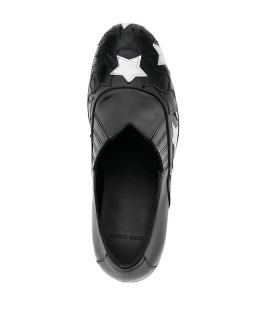 STEFAN COOKE Black 100 Stars Leather Loafers for men