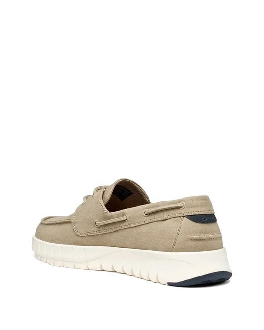 Geox White Flextride Lace Fastening Boat Shoes for men