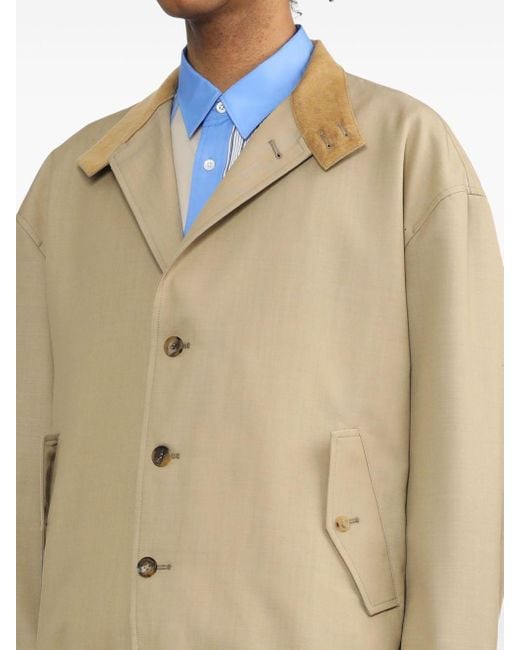 Comme des Garçons Natural Stand-collar Mohair-wool Harrington Jacket for men