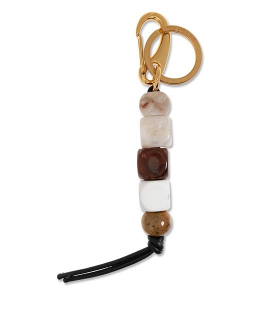 Wandler White Beaded Keyring