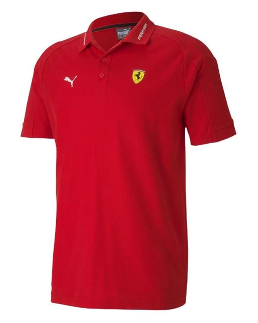 PUMA X Scuderia Ferrari Poloshirt mit Logo-Print in Red für Herren