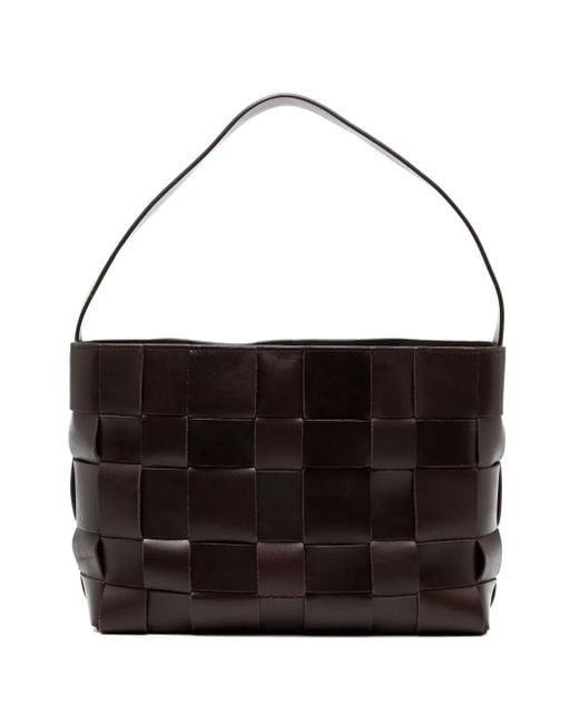St. Agni Black Woven Mini Shoulder Bag