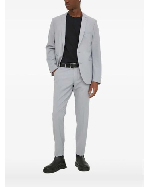 Drykorn Gray Single-Button Suit Jacket for men