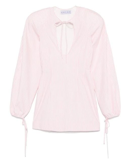 Robe Courte À Rayures ROWEN ROSE en coloris Pink