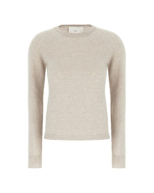 Vanisé White Fine-Knit Crew-Neck Sweater