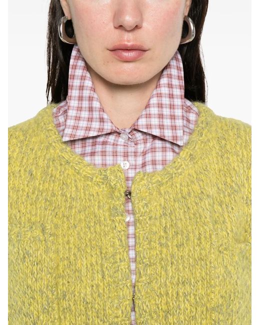 LNA Yellow Pocket Cardigan