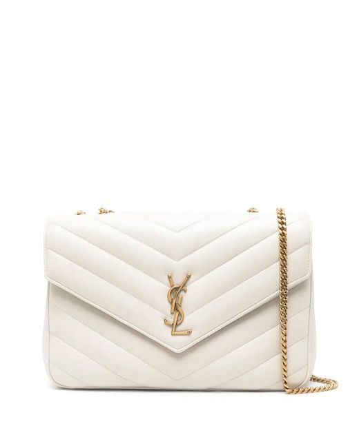 Saint Laurent Natural Bag Mng L Loulou With Removale Tassels