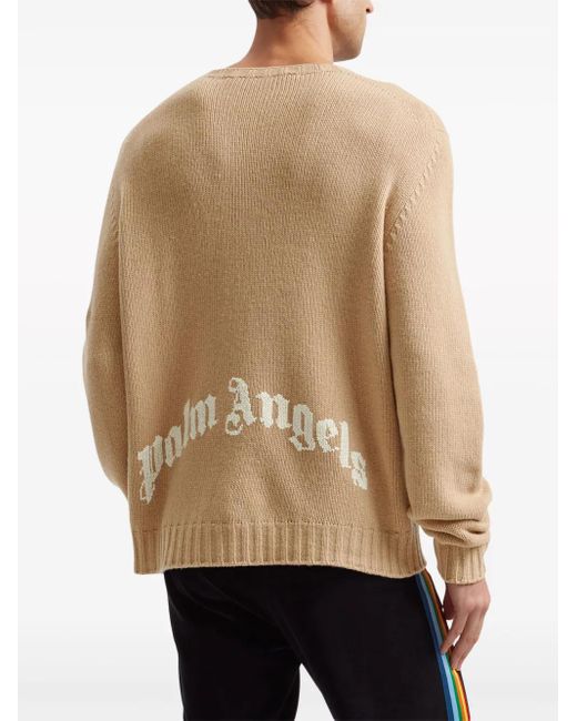 Palm Angels Natural Sweaters Beige for men