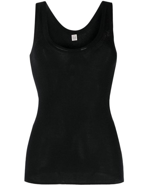 Totême Cashmere Ribbed Knit Tank Top in Black Lyst Canada