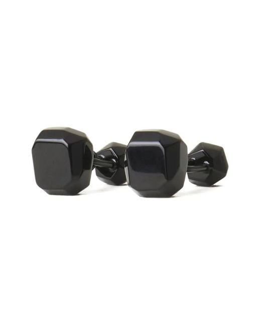 Lanvin Black Faceted Chain Cufflinks for men