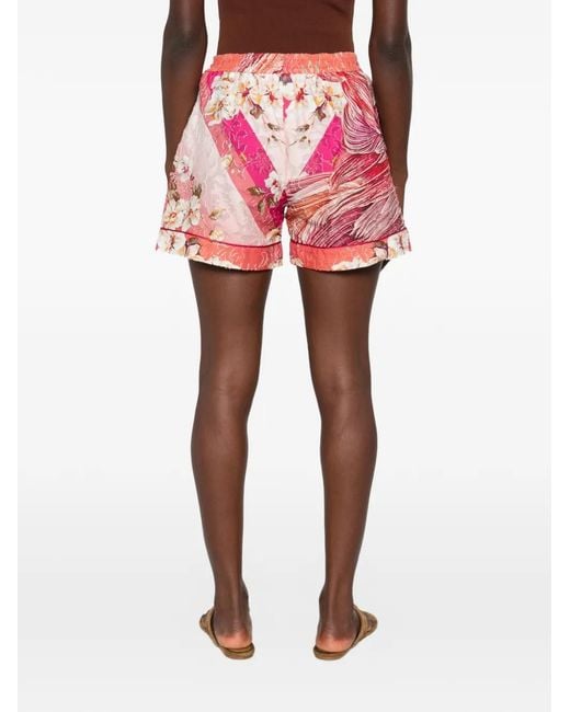 F.R.S For Restless Sleepers Red Fil Coupé Swan Shorts