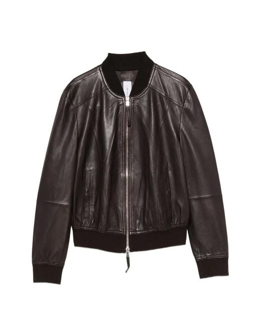 Bully Black Panelled Lambskin Jacket