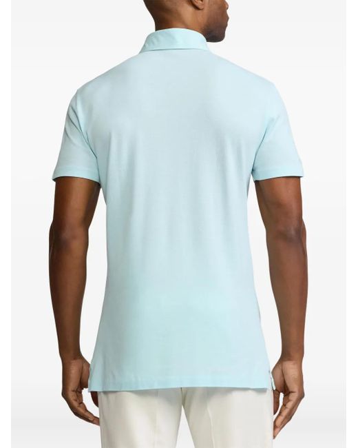 Ralph Lauren Blue Cotton Polo Shirt for men
