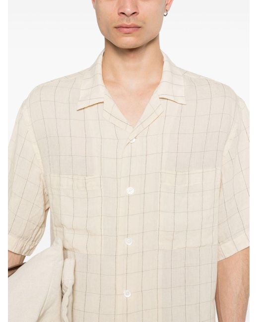 Barena White Solana Naly Check-pattern Shirt for men