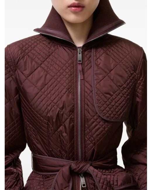 Burberry Purple Micro Check-Stitch Nylon Abbeydale Jacket