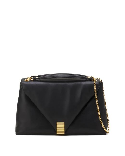 Lanvin Black Flap-Front Shoulder Bag