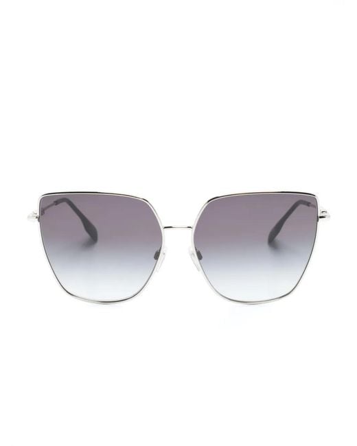 Burberry Gray Oversize Cat-Eye Frame Sunglasses