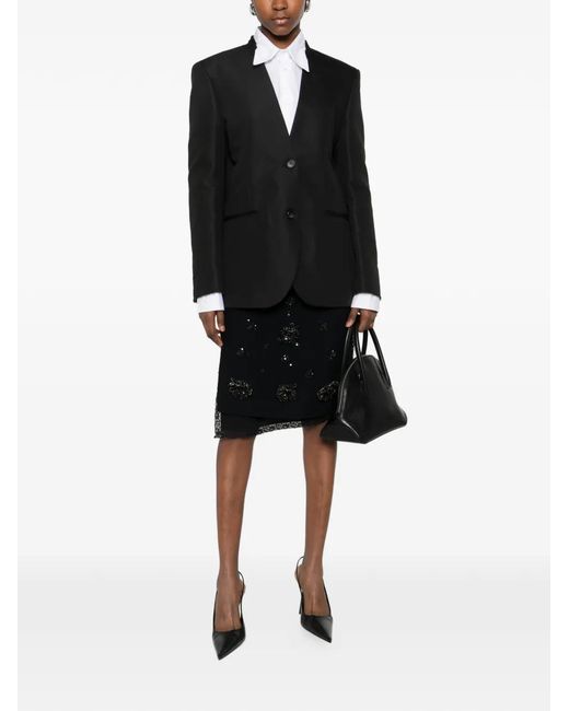 N°21 Black Button Woven Jacket