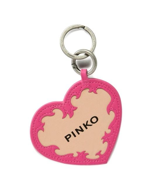 Pinko Pink Schlüsselanhänger Mit Herzform