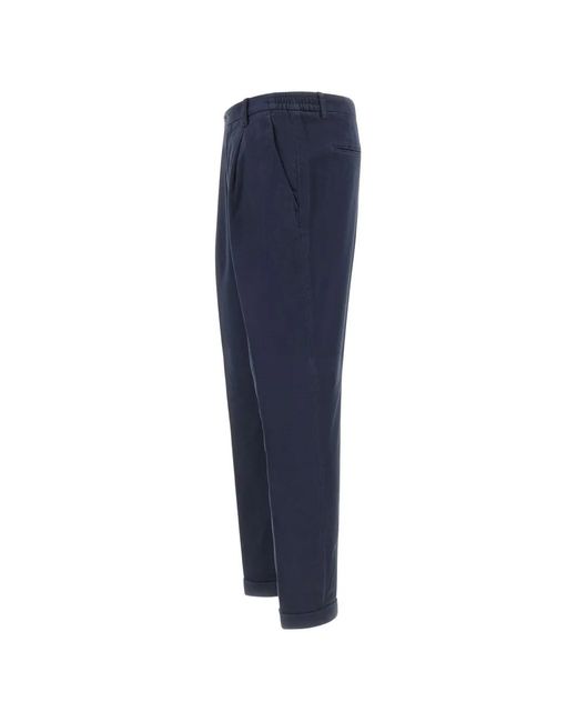 Devore Blue Pleated Trousers for men