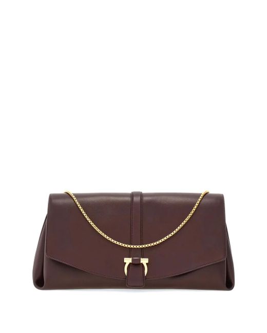 Ferragamo Purple Front Flap Crossbody Bag (M)