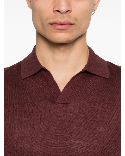 Diana Studio Red Polo-Collar T-Shirt for men