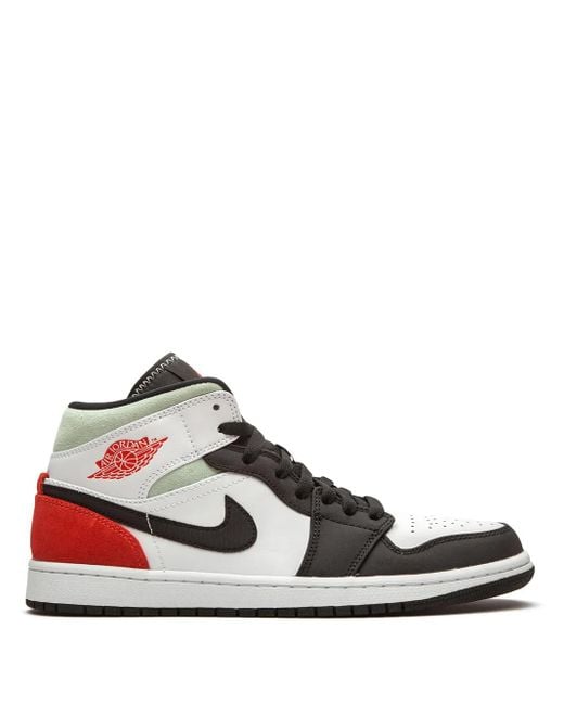 Nike White 1 Mid Se Toe" Sneakers for men