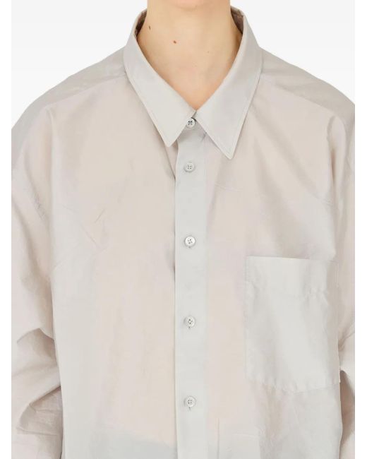 Maison Margiela T-Shirt Met Lange Mouwen En Zak in het White