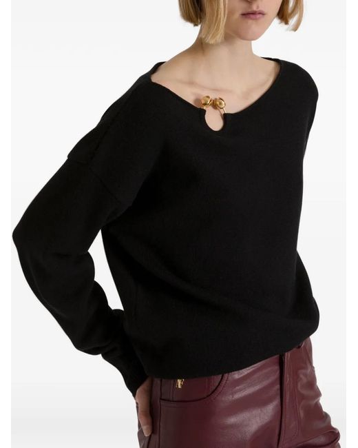 Pull À Découpes Alberta Ferretti en coloris Black