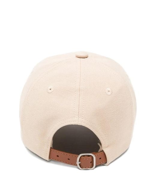 Maje Natural Leather-Patch Baseball Cap
