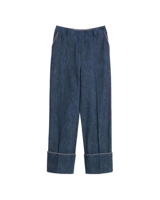 Valentino Garavani Blue Denim Chambray Pants