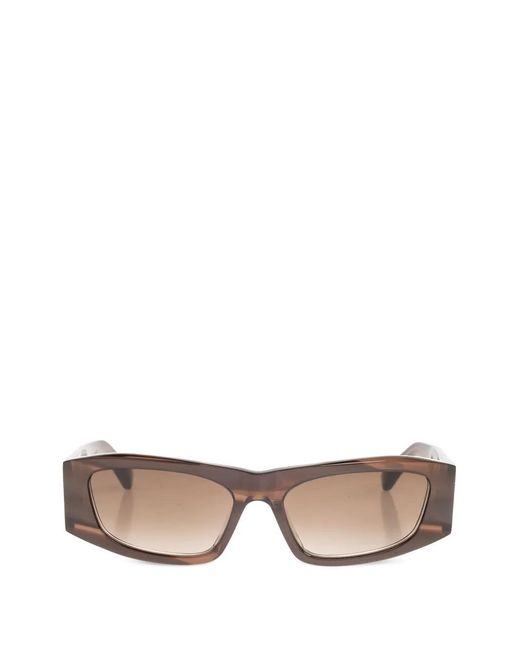 Balenciaga Brown Rectangle-Frame Sunglasses