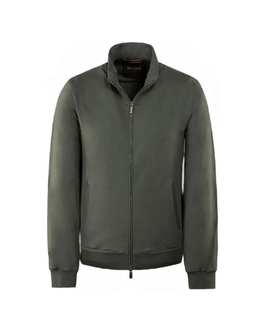 Moorer Gray Crispinfeloa Welt-Pocket Zipped Sweatshirt for men