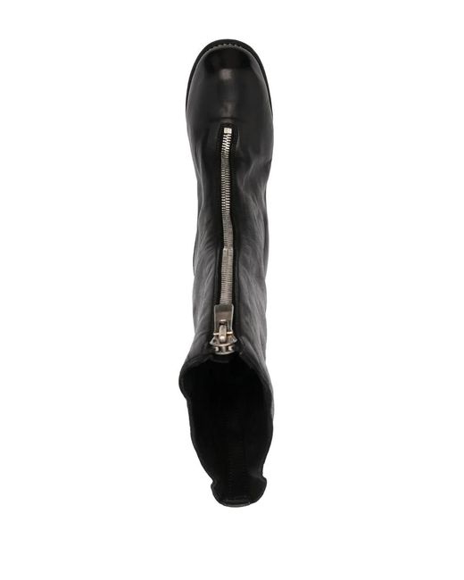 Guidi Black Front-Zip 45Mm Leather Boots