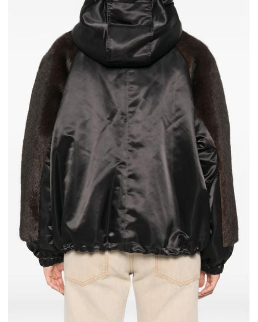 VALENTINI 1972 Black Zip-Fastening Hooded Jacket