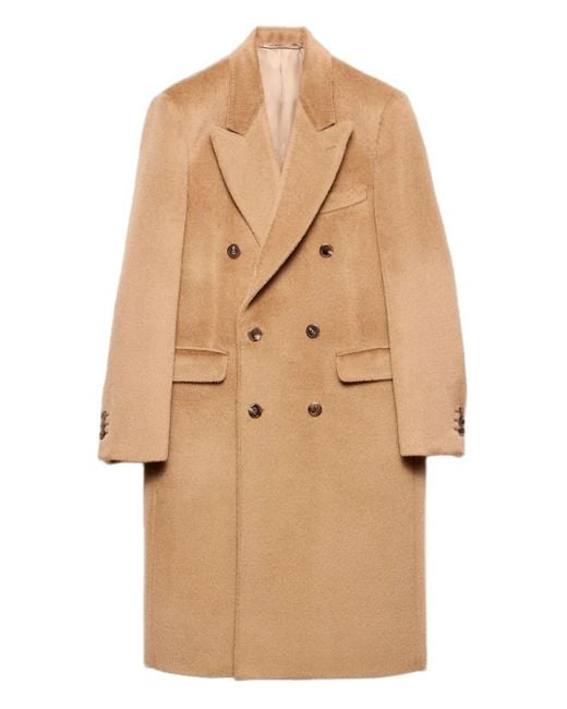 メンズ Prada ダブルコート Natural