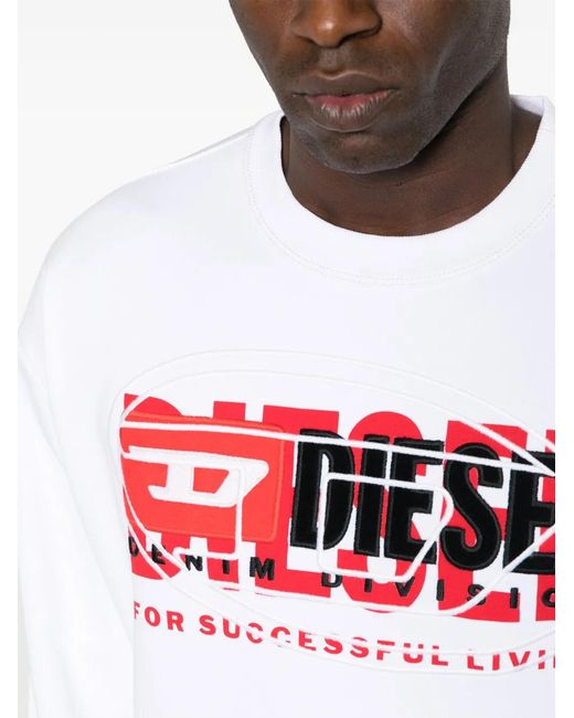 DIESEL White Sweatshirt for men